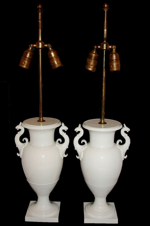 Pair of Porcelain Table Lamps at 1stdibs