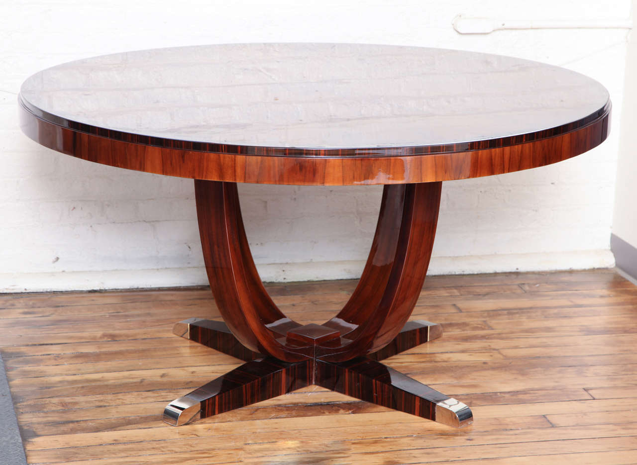 Fabulous Art Deco Round Dining Table at 1stdibs