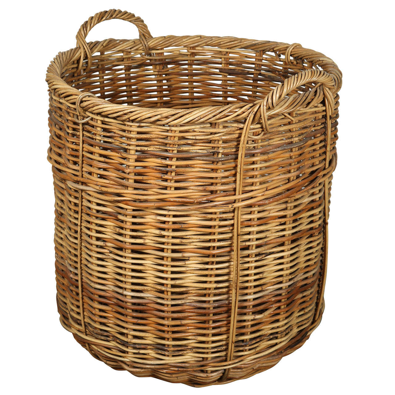 Very Large French Wicker Basket at 1stdibs
