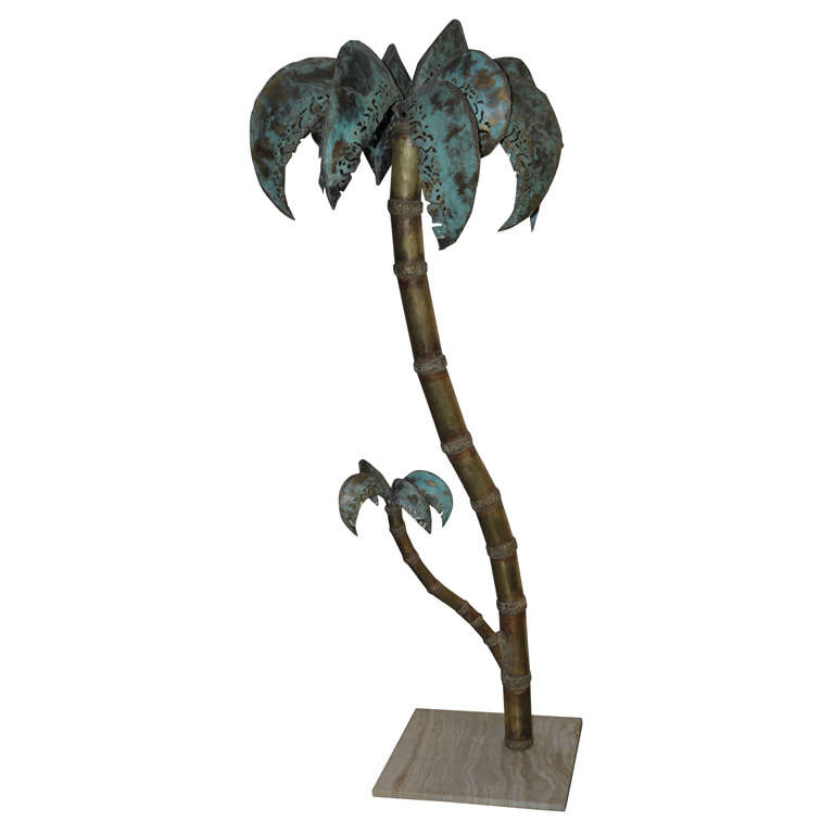 Palmtree Floor Lamp by French Artist at 1stdibs