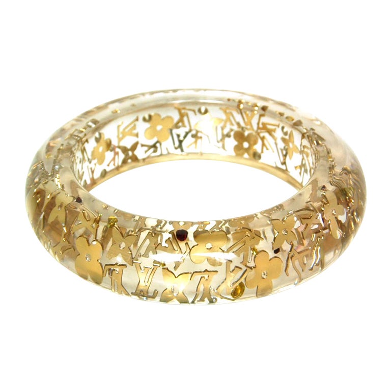 Louis Vuitton Clear Resin Bangle rt. $475 at 1stdibs
