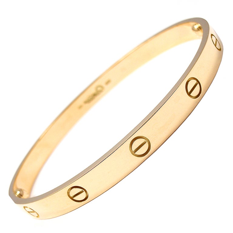 CARTIER Love Yellow Gold Bangle Size 20
