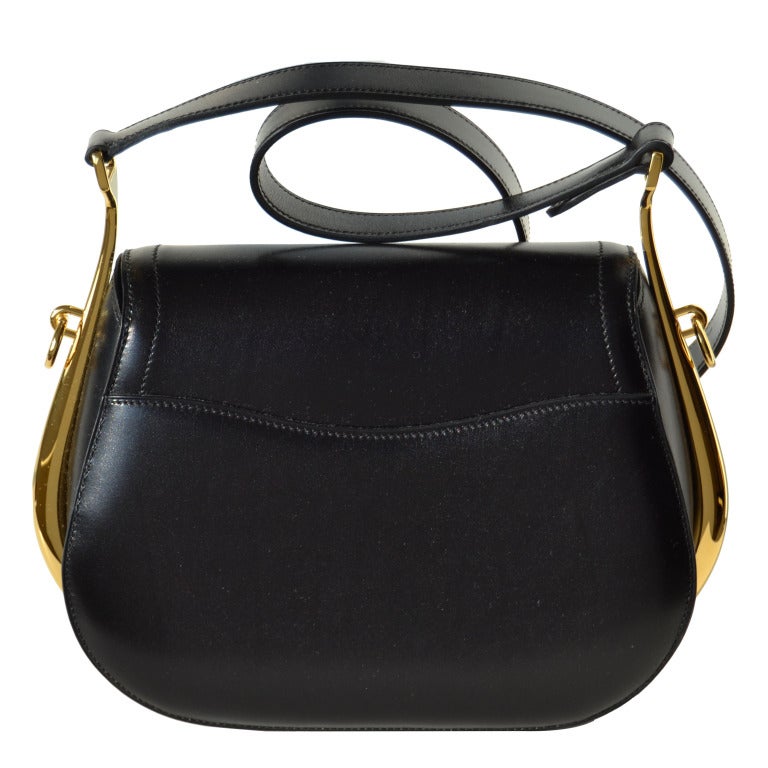 28cm Hermes Black/Noir Sac Passe Guide Box Leather Handbag - Gold Hardware at 1stdibs