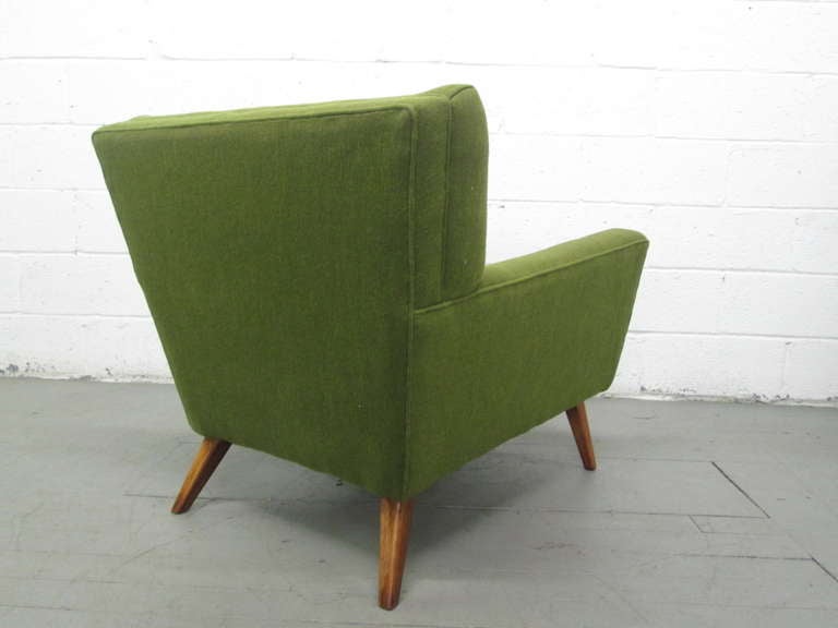 Pair Upholstered Lounge Chairs at 1stdibs
