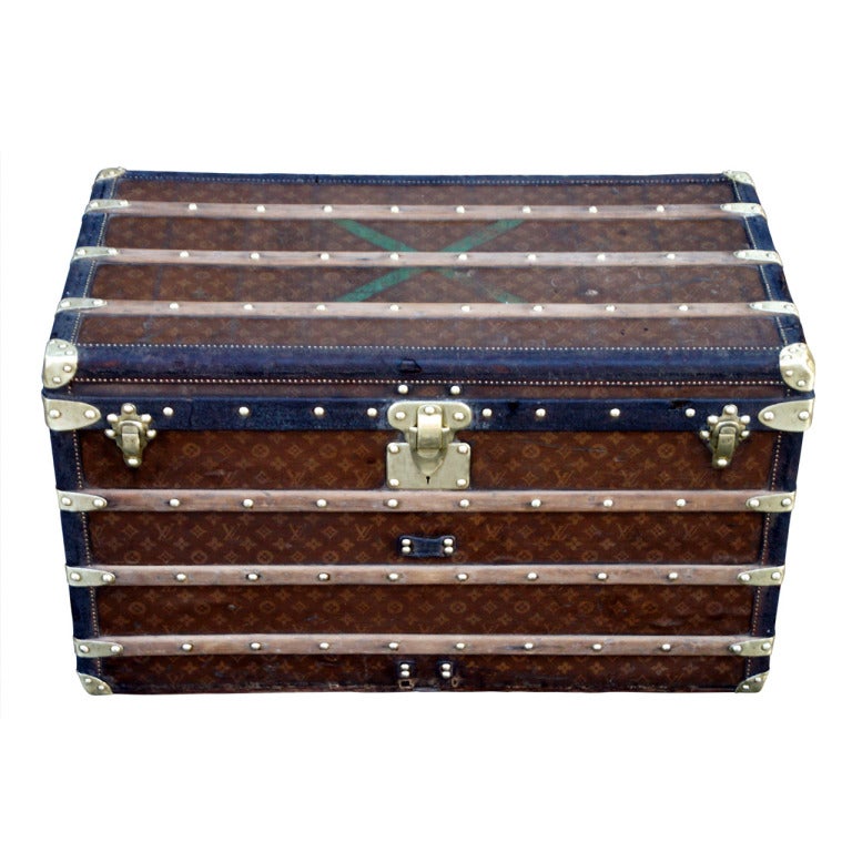 Antique Louis Vuitton Steamer Trunk Coffee Table 1904 at 1stdibs