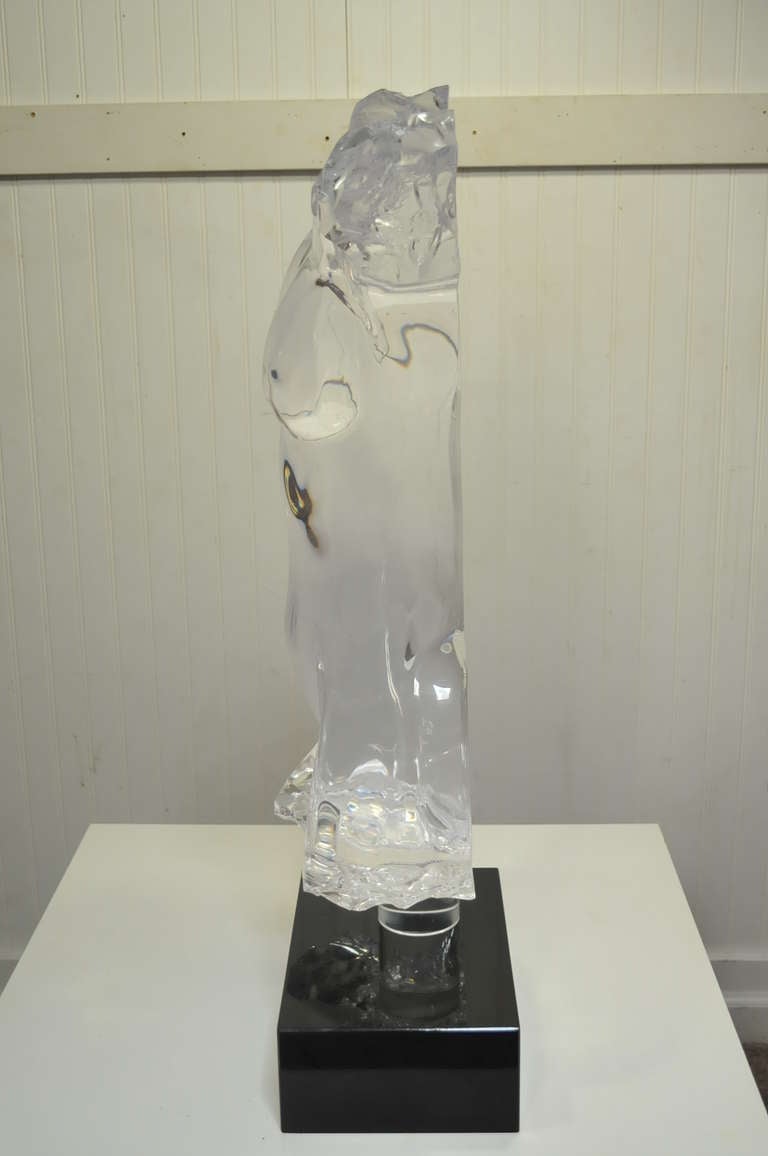 Life Size Acrylic / Lucite Nude Torso Sculpture In The 