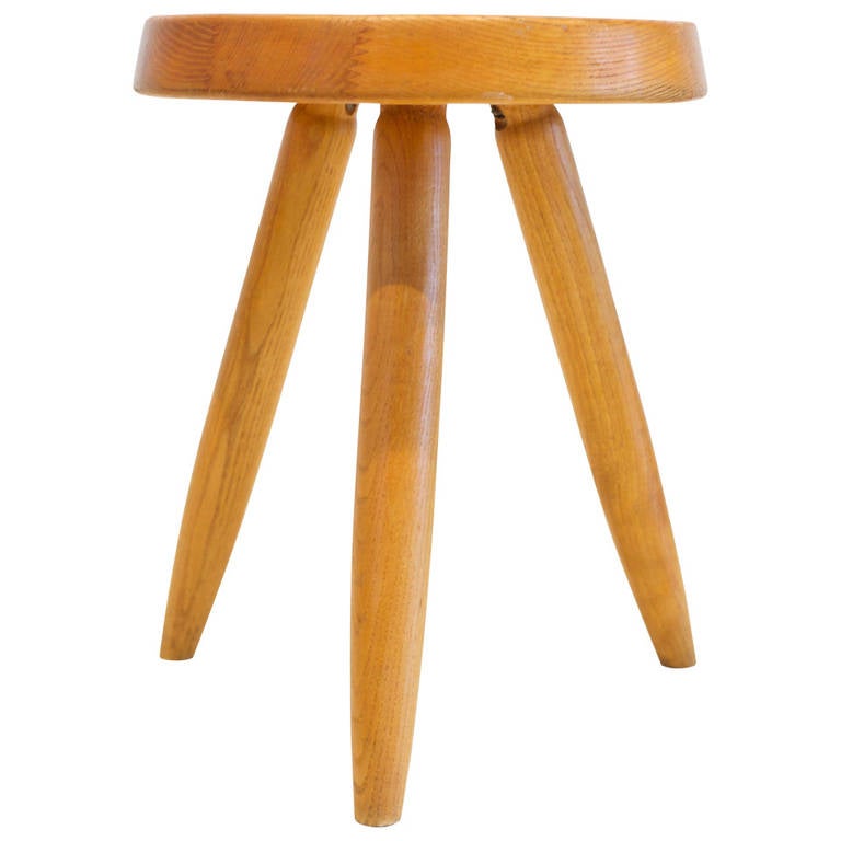 Charlotte Perriand oak stool, 1938