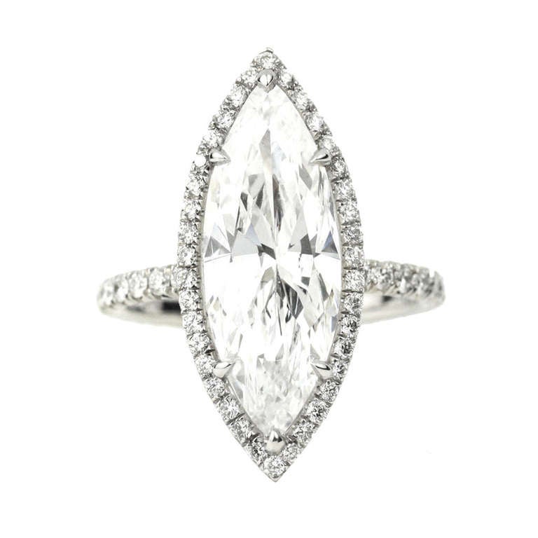Marquise diamond-and-platinum ring, 2014
