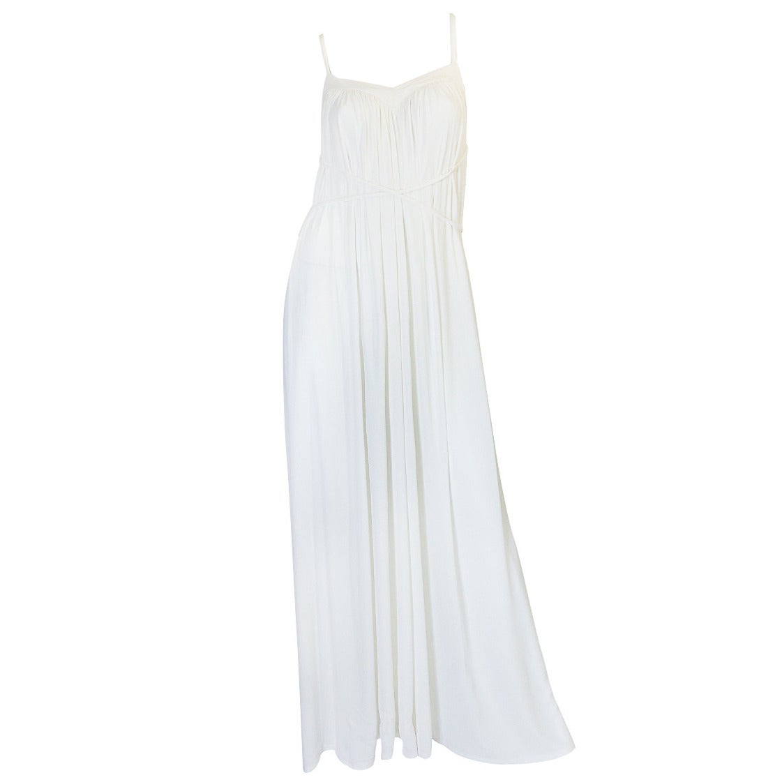 Ossie Clark-designed Quorum white jersey dress, 1970s